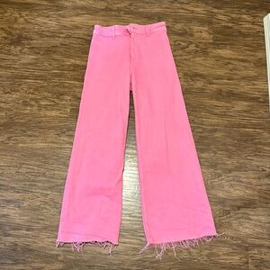 Zara Marine Straight Jeans; Size 6; Pink